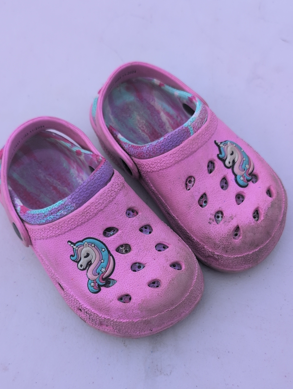 Kids Pink Unicorn Clog Shoes